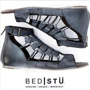 ROAN- Bed Stu black leather strappy sandals